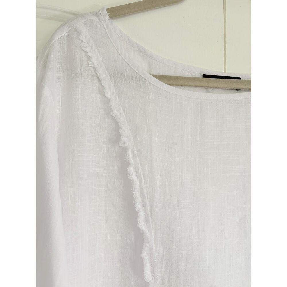 CHICME White Draped 2 Piece Pants Set M Flowy Boho Resort Coastal Outfit - Picture 9 of 14